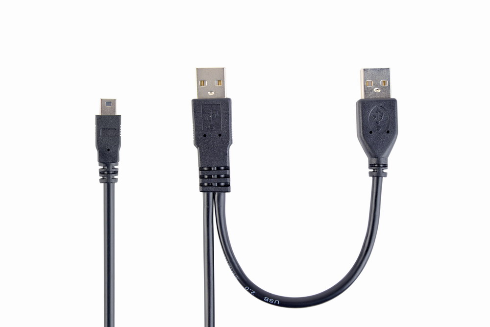 wenkbrauw Robijn Veraangenamen Dubbele USB A naar Mini-USB kabel, 0,9 m - KabelGigant