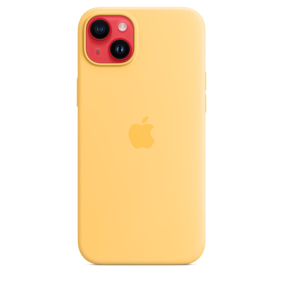 iphone 14 silicone case with magsafe sunglow